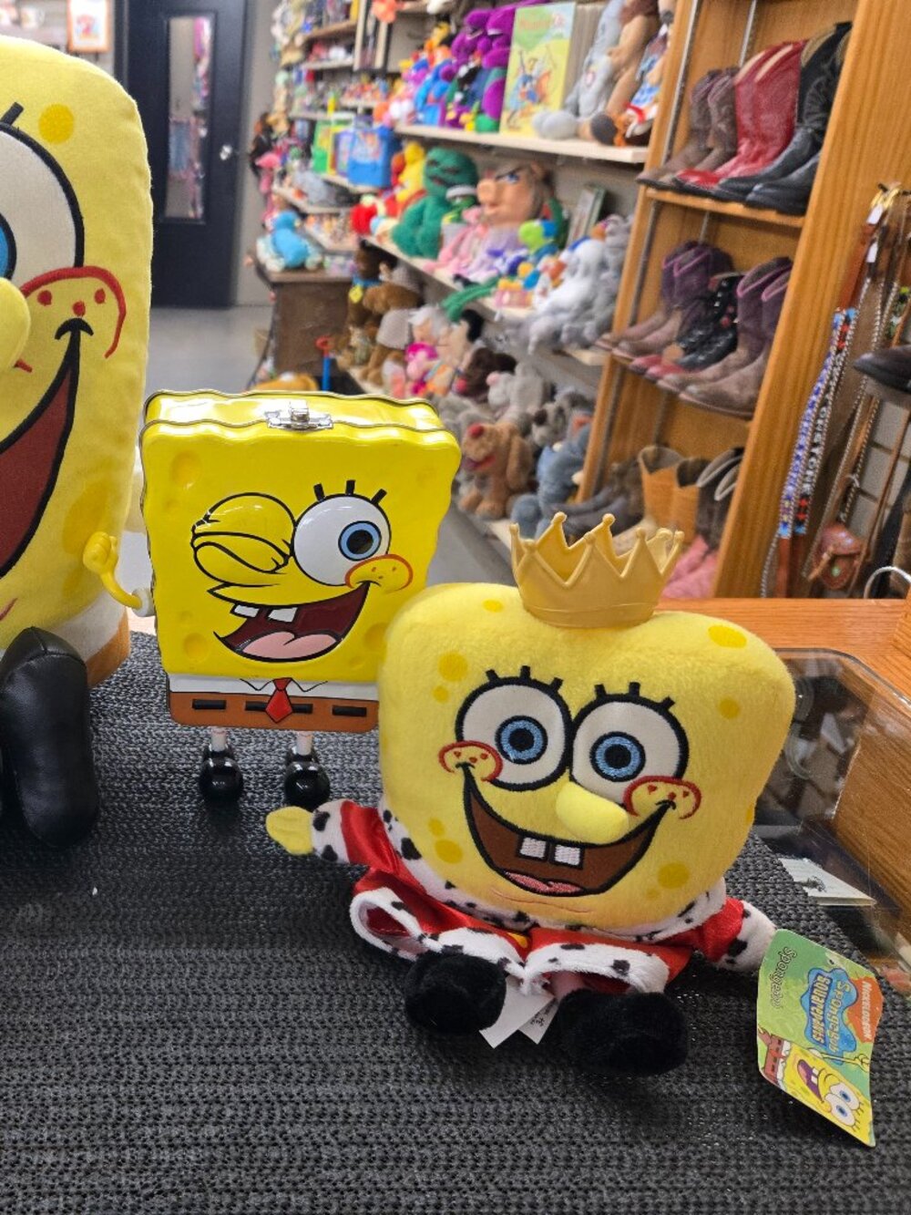 Lot of 2 Sponge Bob Plush Tin